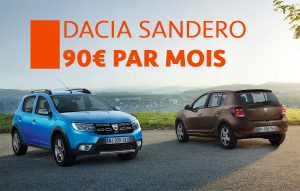 Dacia Sandero à 90€ par mois